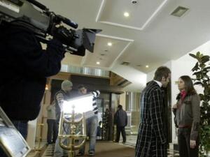 لقطة خلال تصوير احد مشاهد مسلسل تركي
