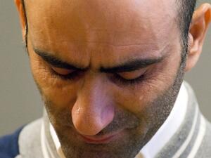 Syrian Ahmed H listens to the verdict at the Szeged town court on November 30, 2016. A Hungarian court jailed a Syrian man for 10 years for allegedly inciting a border riot by migrants last year, ruling it an "act of terror" and sparking outrage from rights groups. (AFP/Csaba Segesvari)