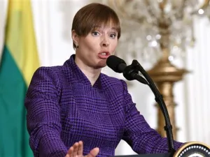 President Kaljulaid of Estonia has recently asked the US to install Patriot missiles and troops in her Baltic country to deter Russia. (AFP/ File Photo)