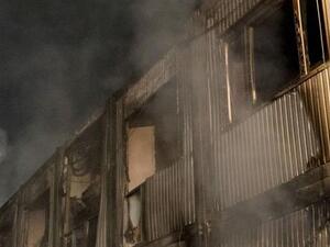 A smoke from a suspected arson attack coming out of a building sheltering refugees in western Germany. (AFP/ File Photo)