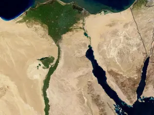 النيل في مصر/ صورة من الاقمار الصناعية