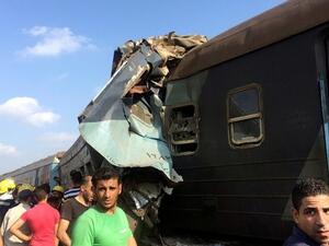 حادث تصادم قطارين في الإسكندرية