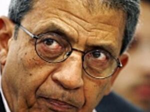 عمرو موسى الأمين العام لجامعة الدول العربية يتحدث عن قلق عربي حيال الأحداث في سورية