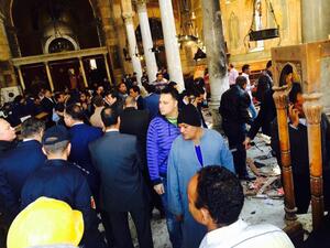 سقوط 25 قتيلاً و31 مصاباً إثر الانفجار في الكنيسة البطرسية في القاهرة