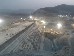The dam is scheduled to be completed in 2017. (Twitter) The dam is scheduled to be completed in 2017. (Twitter)