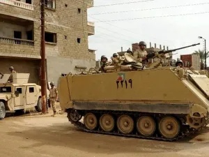 Illustrative: Egyptian security forces in the Sinai. (Mohamed El-Sherbeny /AFP)
