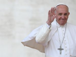 Earlier during the Pope’s visit, he met with Pope Tawadros II in Saint Mark’s Coptic Cathedral, which was bombed last December. (AFP) 