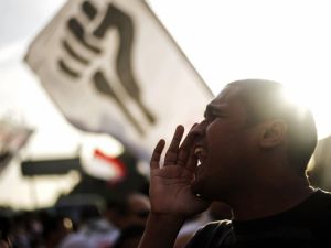 The April 6 movement led the protests against the Mubarak regime in 2011. (AFP/File)