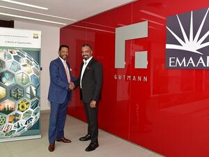 Nasser Batha, CEO of Emaar Industries & Investments and Nael Afieh, Managing Director of Gutmann Systems Middle East.