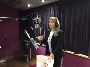 Asala Nasri in the studio. (Facebook)