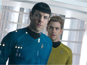 Zachary Quinto and Chris Pine reprise their roles of Captain Kirk and Spock in 'Star Trek Beyond'. (IMDB)
