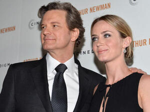 Actors Colin Firth and Emily Blunt attend the premiere of Arthur Newman' on April 18, 2013 in Hollywood, California. (Photo by Alberto E. Rodriguez/Getty Images)
