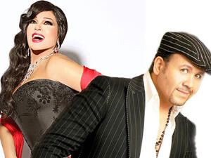 Hisham has seriously embarrassed his co-host Fifi on the first episode of their new show on Sunday. (Image: Albawaba edit)