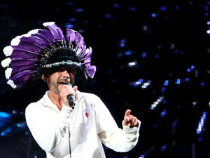 Jamiroquai gettin' cray-cray in Italy. What will he be sportin' in Dubai? (Photo by Andrew Hone/Getty Images )