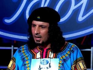 This Libyan contestant on Arab Idol 2 made more of an impact with his outfit than his voice.