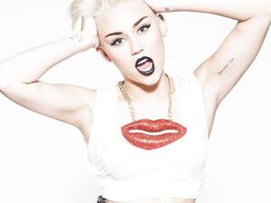 Miley Cyrus is sticking her foot in her mouth (Image: Facebook)