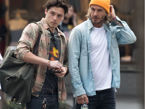 ديفيد بيكهام وابنه بروكلين