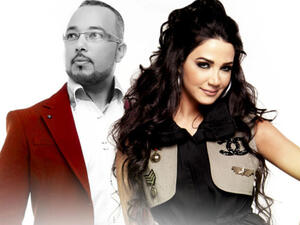 الفنانة ديانا حداد والمنتج الفرنسي زاد