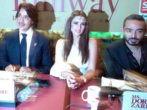 Zorra attending the Runway Bridal Edition recently with Hany Elbeheiri & Youssef Sbahi (Image courtesy her instagram)