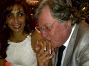 Hussein Fahmy with his 6th wife - she's from Saudi Arabia! (Image: Facebook)