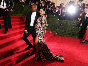 Kim Kardashian and Kanye West (below prior to the birth of their child) want their destination wedding in Egypt, says the celebrity rumor mill (Photo by Dimitrios Kambouris/Getty Images)
