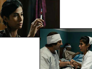 Ruby as the corrupt nurse who performs unethical acts in “The Thief and the Idiot.”