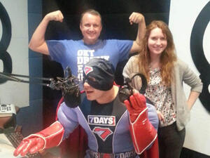 Super7 on the air with Catboy and Geordiebird from Dubai 92 FM