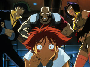 The cowboys react to the news. (Bandai Visual)