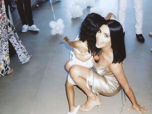 Kim Kardashian with daughter Saint. (Instagram / KimKardashian)