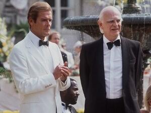 Roger Moore played James Bond in seven films. "There is no downside" to being known as 007, he said. (STAFF / AFP)