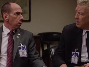 Director David Lynch appears alongside late actor Miguel Ferrer in the new "Twin Peaks" trailer. (YouTube)