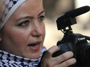 Syrian journalist Zaina Erhaim, who is currently based in Turkey, trained hundreds of women in Syria to become citizen journalists (AFP/File) 