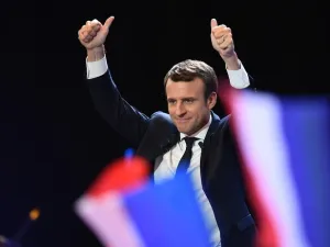 French opinion polls show centrist candidate Emmanuel Macro has a commanding lead over the far right’s Marine Le Pen. (AFP/ Eric Feferberg)