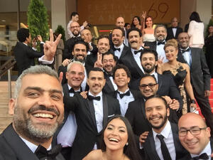 The 'Eshtebak' crew at Cannes. (File photo)
