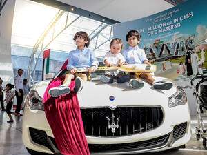 Humaid won the prize in a draw at the Yas Island tourist resort (Yas Island release)