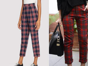 بناطيل الكاروهات لإطلالة أنيقة ومريحة في شتاء 2019