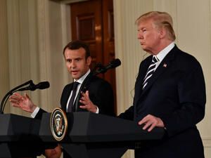 Tump, Macron meet at White House. (AFP/ File Photo)
