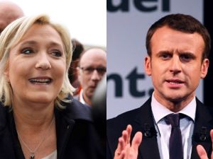 Emmanuel Macron (Eric Feferberg/AFP). Marine Le Pen (Eric Piermont/AFP).