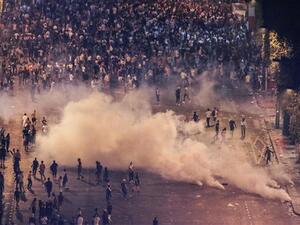 Police fired tear gas at people during celebrations of France's World Cup victory on the Champs-Elysees Avenue in Paris, July 15, 2018. (AFP/ File Photo)