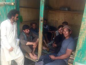 Tony Gedeon (far right) hanging out with the locals in Shignan. (photo courtesy of Tony Gedeon) Tony Gedeon (far right) hanging out with the locals in Shignan. (photo courtesy of Tony Gedeon)