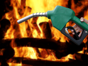 Gasoline and fire is an explosive combination. (Shutterstock)