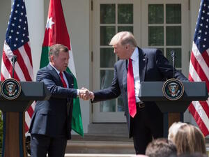 King Abdullah II of Jordan and President Trump (AFP/File Photo)