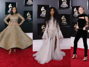 إطلالات النجمات على السجادة الحمراء في حفل جوائز غرامي 2018