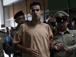 The refugee cut a desperate figure as he plead his case (Photo: goal.com)