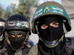 Palestinian men in Hamas gear. (AFP/File)