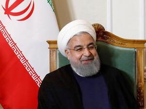 Iran President Hassan Rouhani at the beginning of a meeting during his visit in Bern, Germany. (AFP/ File Photo)