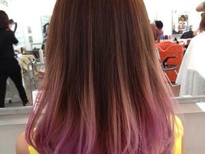 شعر بظلال وردية