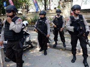 Indonesia police are on high-alert for Daesh-affiliated attacks after an attack in Jakarta in 2015. (AFP/File)