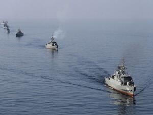 Iranian ships maneuver in the Strait of Hormuz. Iran has yet to resume harassment of U.S. Navy ships, despite increasing tensions after the U,S. pulled out of the nuclear deal. (Ebrahim Noroozi/AFP via Getty Images)