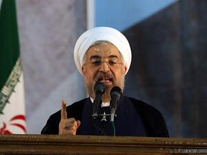 Iranian President Hassan Rouhani delivers a speech in Tehran. (AFP/ ATTA KENARE)